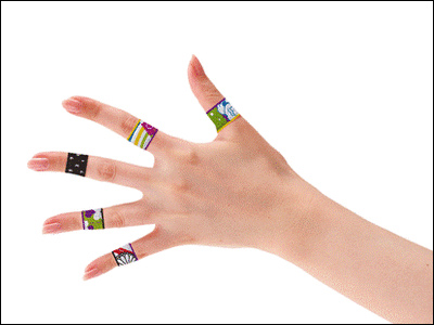 和モダンデザインSOU・SOUによる救急絆創膏「ゆびまき絵」