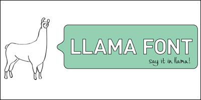 llama font - say it in llama