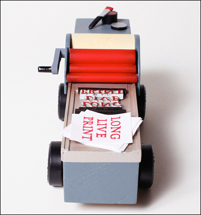 Letterpress Pinewood Derby Car