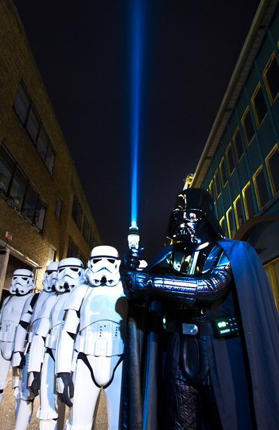 BT Tower becomes Star Wars lightsaber