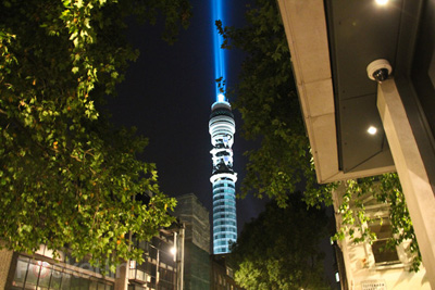 BT Tower becomes Star Wars lightsaber