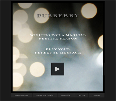 My Burberry Festive Card