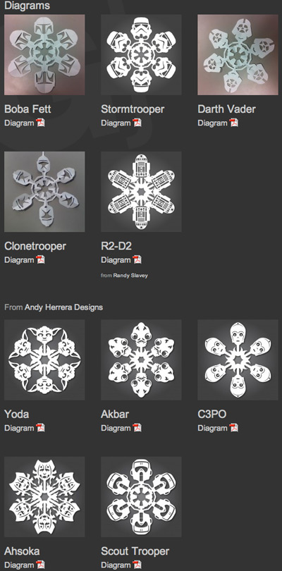 DIY Star Wars Snowflakes