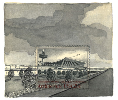 Postage Stamp Paintings | Molly Rausch