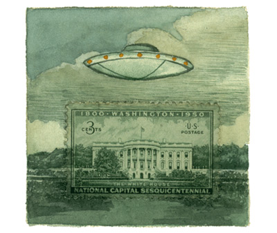 Postage Stamp Paintings | Molly Rausch