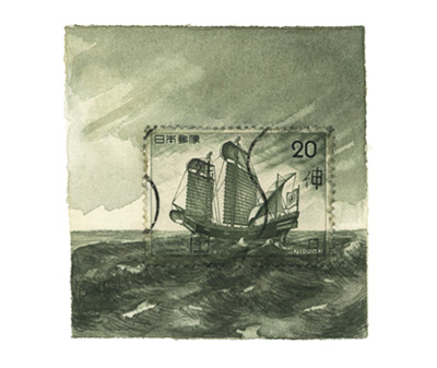 Postage Stamp Paintings | Molly Rausch