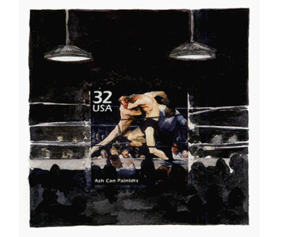 Postage Stamp Paintings | Molly Rausch