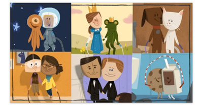 Google バレンタインデーロゴはかわいいアニメーション！