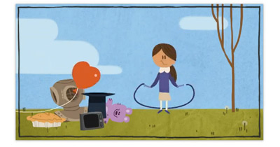 Google バレンタインデーロゴはかわいいアニメーション！