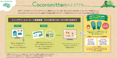 ニベア花王｜atrix　Thanks to your hands 2012 <Cocoro mittenキャンペーン> | Cocoro mittenをとどける