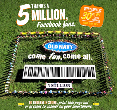 Old Navy Presents: A Big Deal for our 5 Million Fans