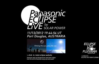 Panasonic Eclipse Live by Solar Power