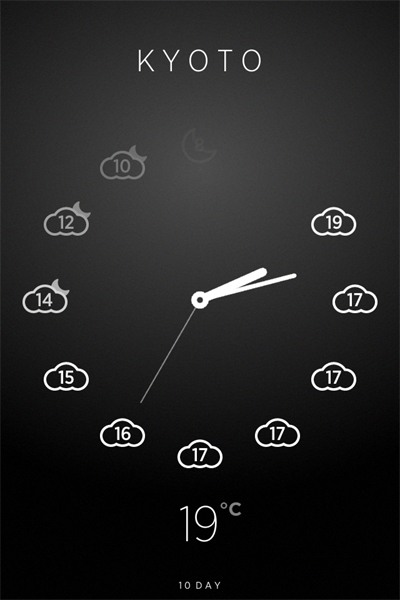 Climate Clock - Minimal Hourly World Weather Forecast