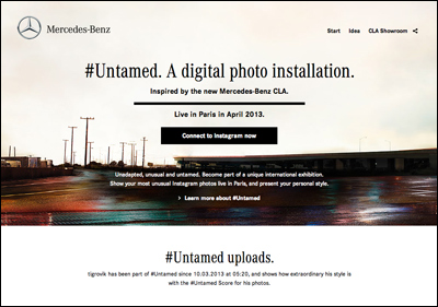#Untamed. A digital photo installation.Inspired by the new Mercedes-Benz CLA.