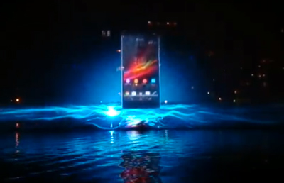 Sony Xperia water projection mapping