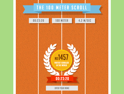 THE 100 METER SCROLL