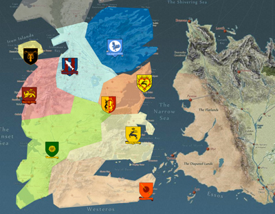 Interactive Game of Thrones Map with Spoilers Control