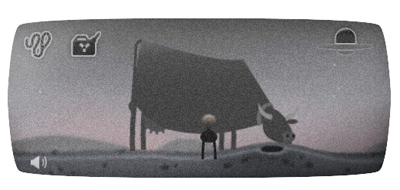 Google ロズウェル事件66周年で、UFOの残骸を回収して宇宙人を救うゲームのロゴに！