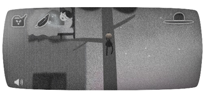 Google ロズウェル事件66周年で、UFOの残骸を回収して宇宙人を救うゲームのロゴに！