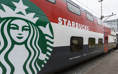 Starbucks on a Train with SBB