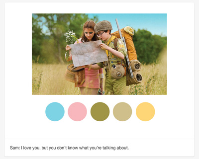Wes Anderson Palettes.