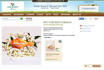 KFC Chicken Corsage #HowDoYouKFC