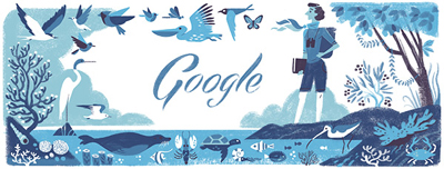 Google アメリカの生物学者で『沈黙の春』の著者レイチェル・カーソン生誕107周年ロゴに！