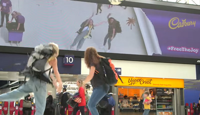 Cadbury Waterloo Station Digital Screen