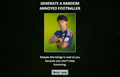 GENERATE A RANDOM ANNOYED FOOTBALLER