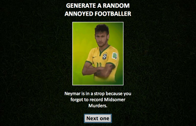 GENERATE A RANDOM ANNOYED FOOTBALLER