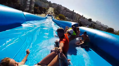 Urban Surfing down streets of San Francisco!