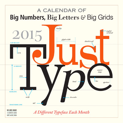 JUST TYPE 2015 WALL CALENDAR