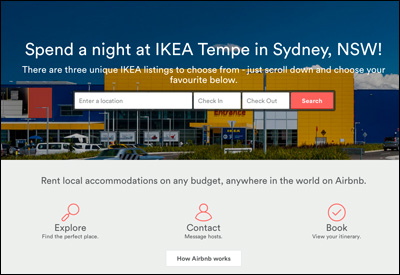 Spend a night at IKEA Tempe in Sydney, NSW!