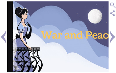 Google ロシアの文豪レフ・トルストイ生誕186周年を記念したスライドロゴに！