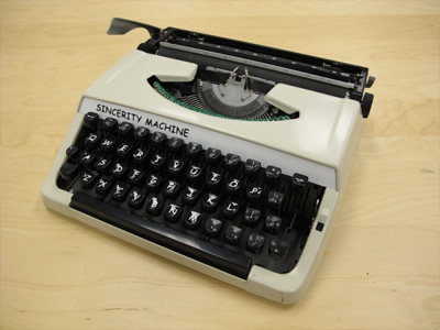 Sincerity Machine: The Comic Sans typewriter
