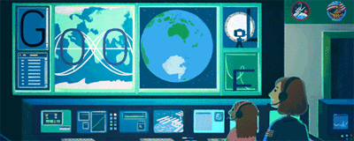 Google 女性初のスペースシャトル乗組員サリー・ライドさん生誕64周年を記念して、5種類のGIFアニメロゴに！