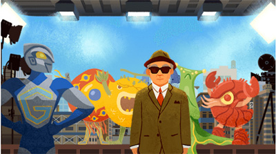 Google 特撮の神様　円谷英二生誕114周年を記念して、特撮ゲームができるロゴに！