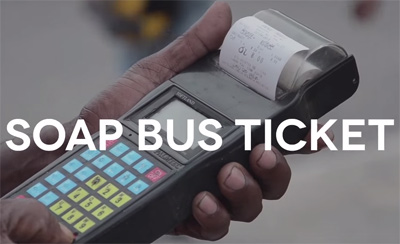 THE WORLD’S FIRST SOAP BUS TICKET