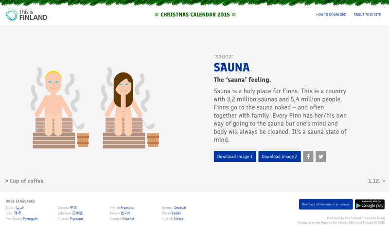 Christmas calendar 2015 - thisisFINLAND