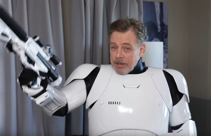 Mark Hamill Goes Undercover as a Stormtrooper on Hollywood Blvd