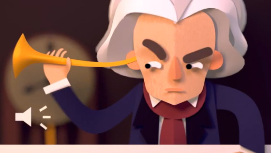 Google ルートヴィヒ・ヴァン・ベートーヴェン生誕245周年記念で楽譜をつなげるミニゲームロゴに！