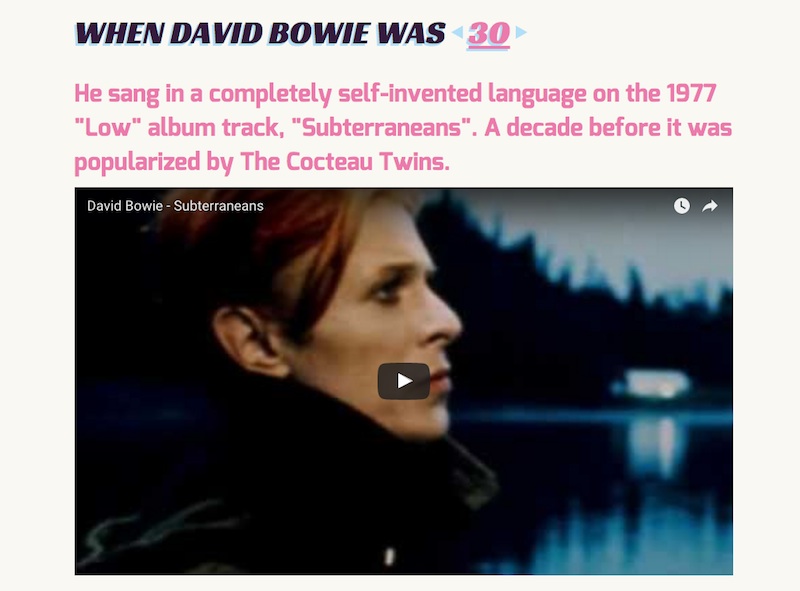 WHAT DID BOWIE DO?