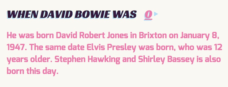 WHAT DID BOWIE DO?