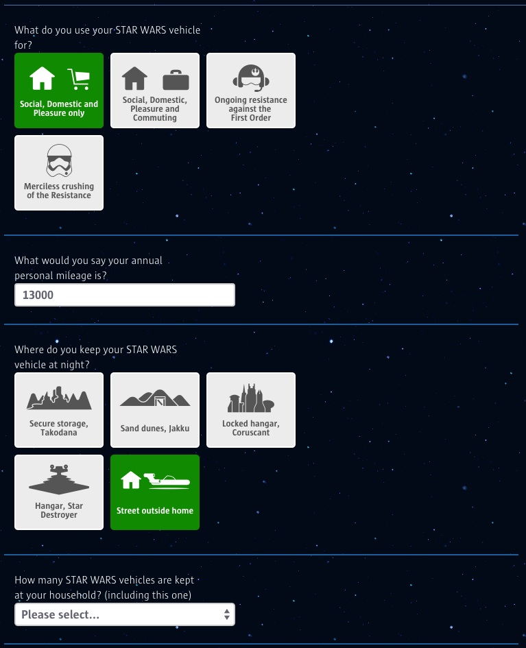 Galactic insurance | comparethemarket