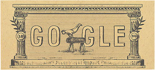 Google 近代オリンピック120周年でランダムに変わる競技ロゴに！