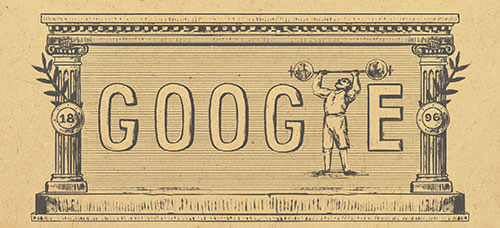 Google 近代オリンピック120周年でランダムに変わる競技ロゴに！