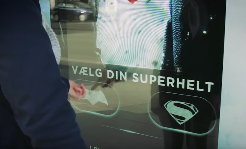 Batman v Superman: the battle begins at Copenhagen bus shelter