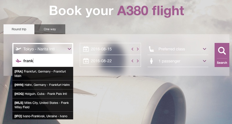 IflyA380 : Booking