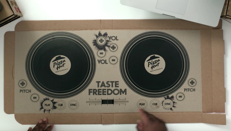 the world's first playable DJ pizza box