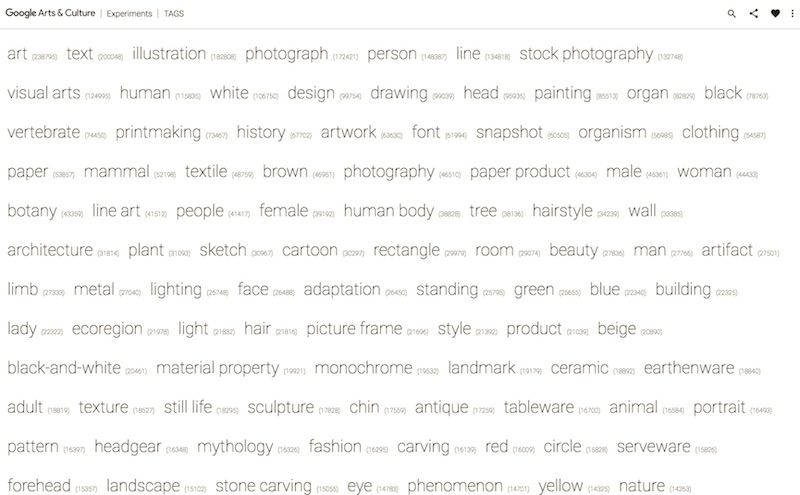 Google Arts & Culture EXPERIMENTS